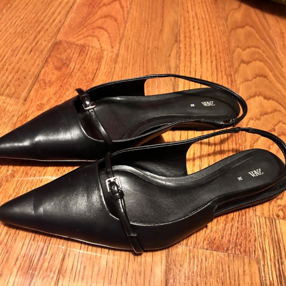 ZARA LEATHER SHOES SIZE 6 - Picture 4 of 6